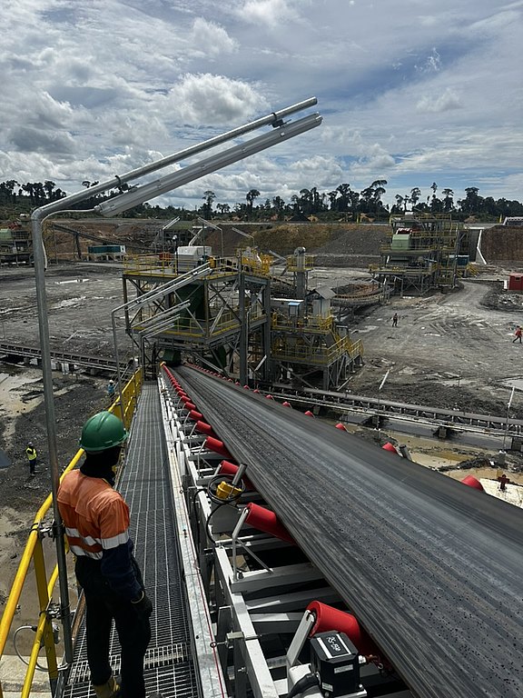 Coal processing plant in Indonesia. Coal washing facility shortly before production start.