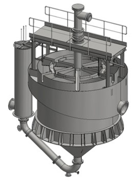 Graues 3D-Modell der allflot-Technologie