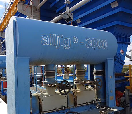 alljig®-Setzmaschinen alljig®-Maschine in blau
