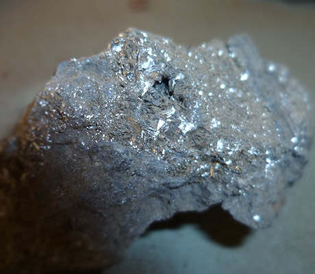Close-up image of a piece of iron ore