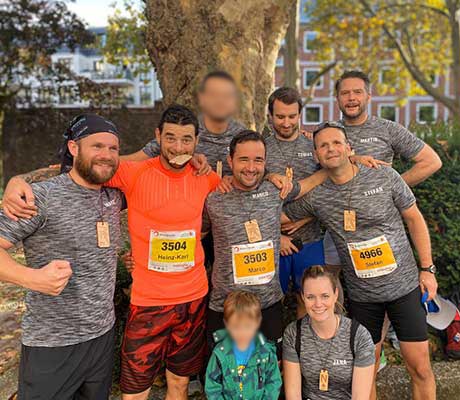 Mixed group of employees at Cologne Marathon